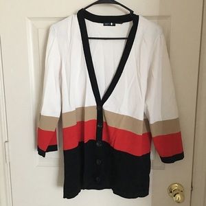 Retro Color Block Cardi